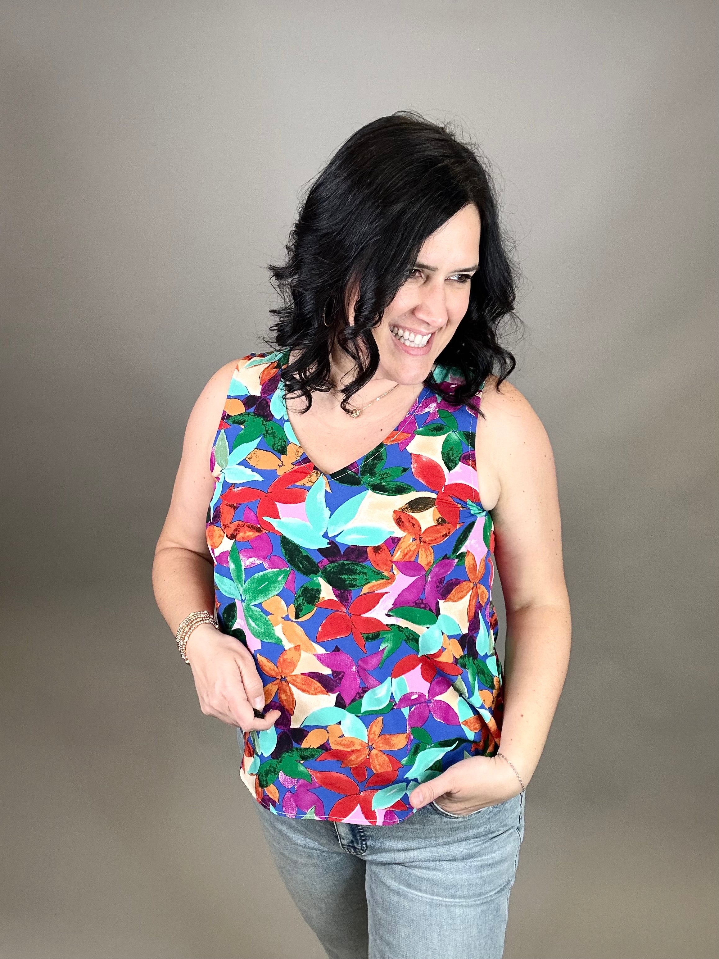 Floral Sleeveless Blouse Tops- Tanks STACCATO