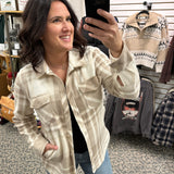 Brown Plaid Tullis Shacket Outerwear- Jackets THREAD & SUPPLY