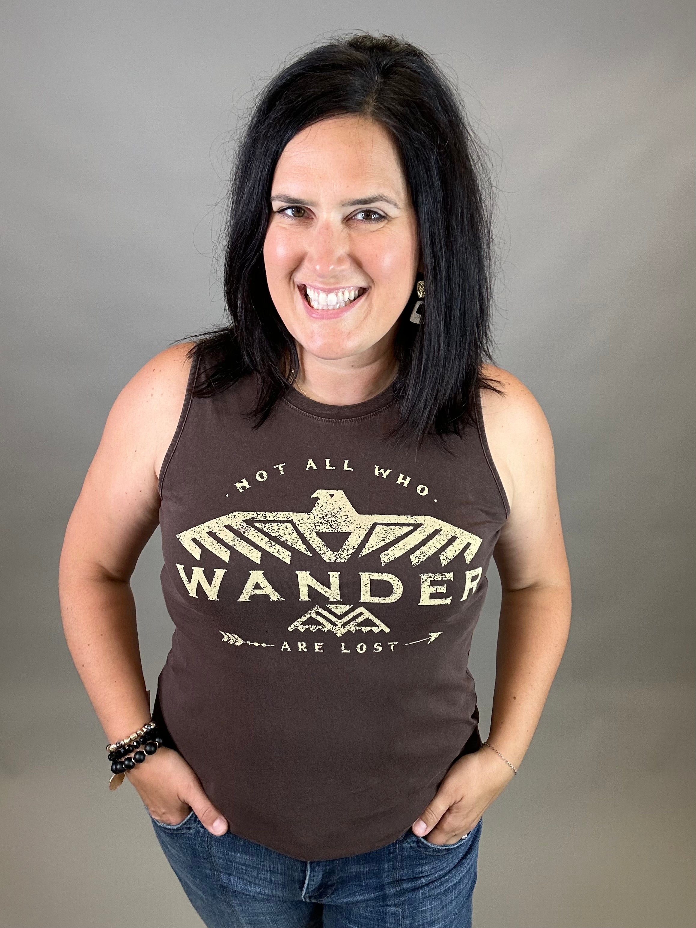 Mineral Chocolate Wander Tank Tops- Tanks HRT and LUV