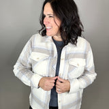 Ivory Brown Plaid Santa Fe Jacket
