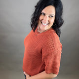 Clay Boxy Short Sleeve Sweater Top - Sweater EE:SOME
