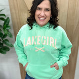 Mint Sanded Hooded Sweatshirt Top - Sweatshirt LAKEGIRL