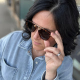 Skyler Polarized Sunglasses Beige Tortoise Frame/Black Lens Accessories- Sunglasses Wear Me Pro Wholesale