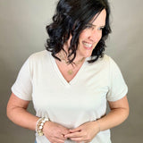 Oat Two Tone Tee Top - Tee DOE & RAE