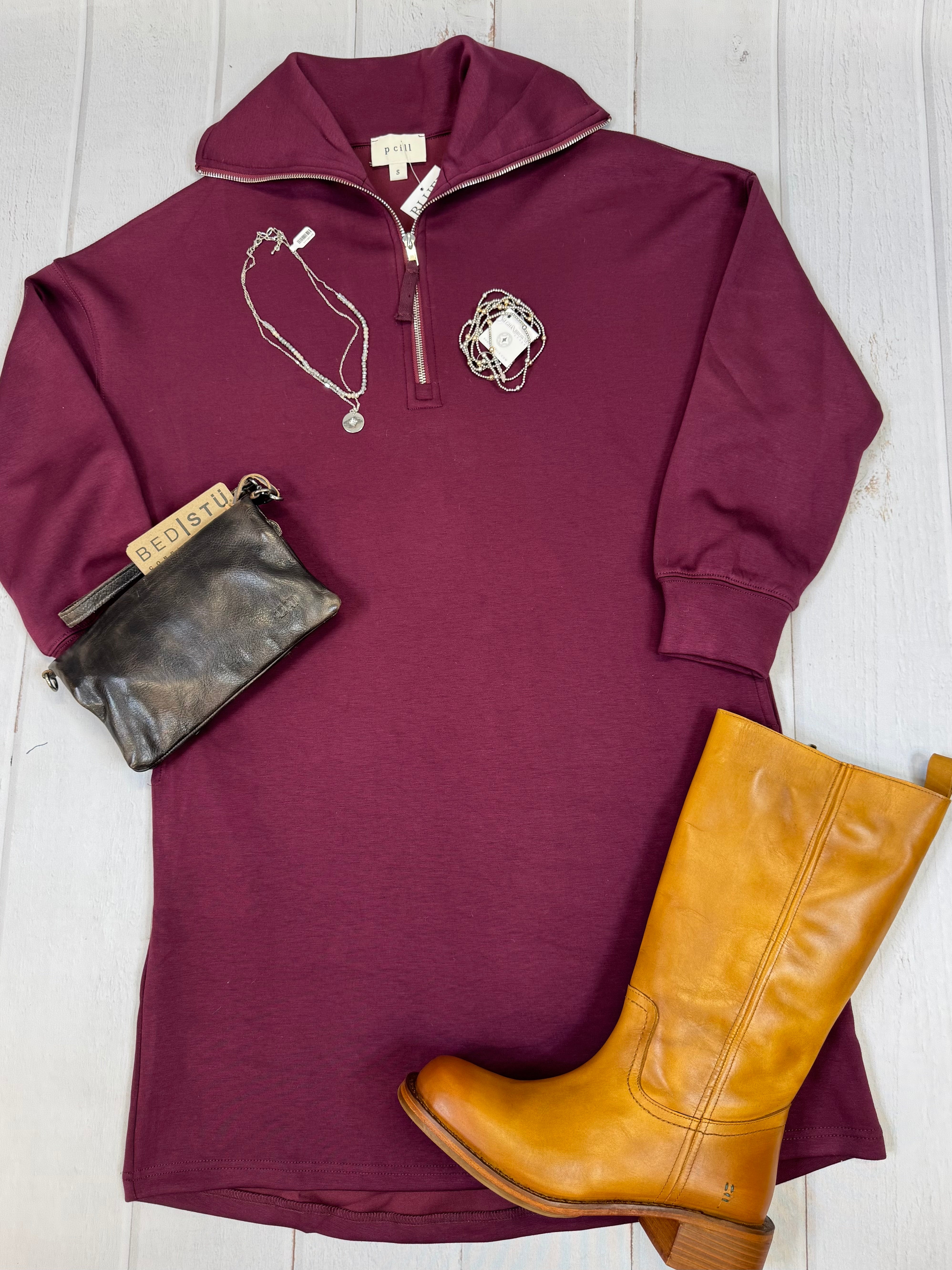Port Modal Long Sleeve Dress Dresses P.CILL