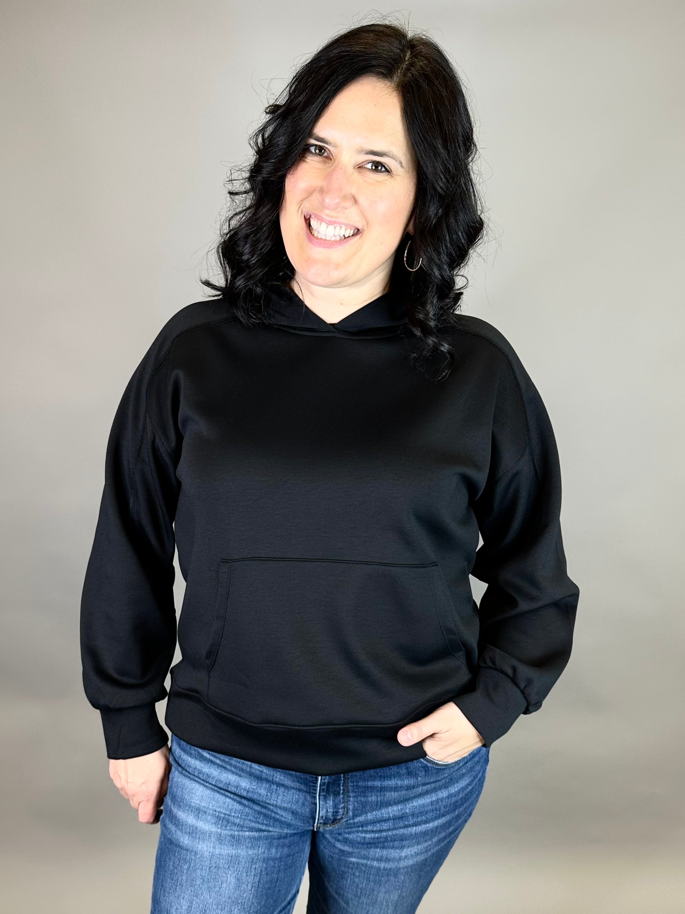 Black Seaside Hoodie Tops- Sweatshirts DEAR SCARLETT