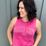 Fuchsia Lake Life Mineral Tank Tops- Tanks OAT COLLECTIVE