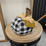 Buffalo Plaid Pumpkin 4.5" Home- Decor PD HOME & GARDEN