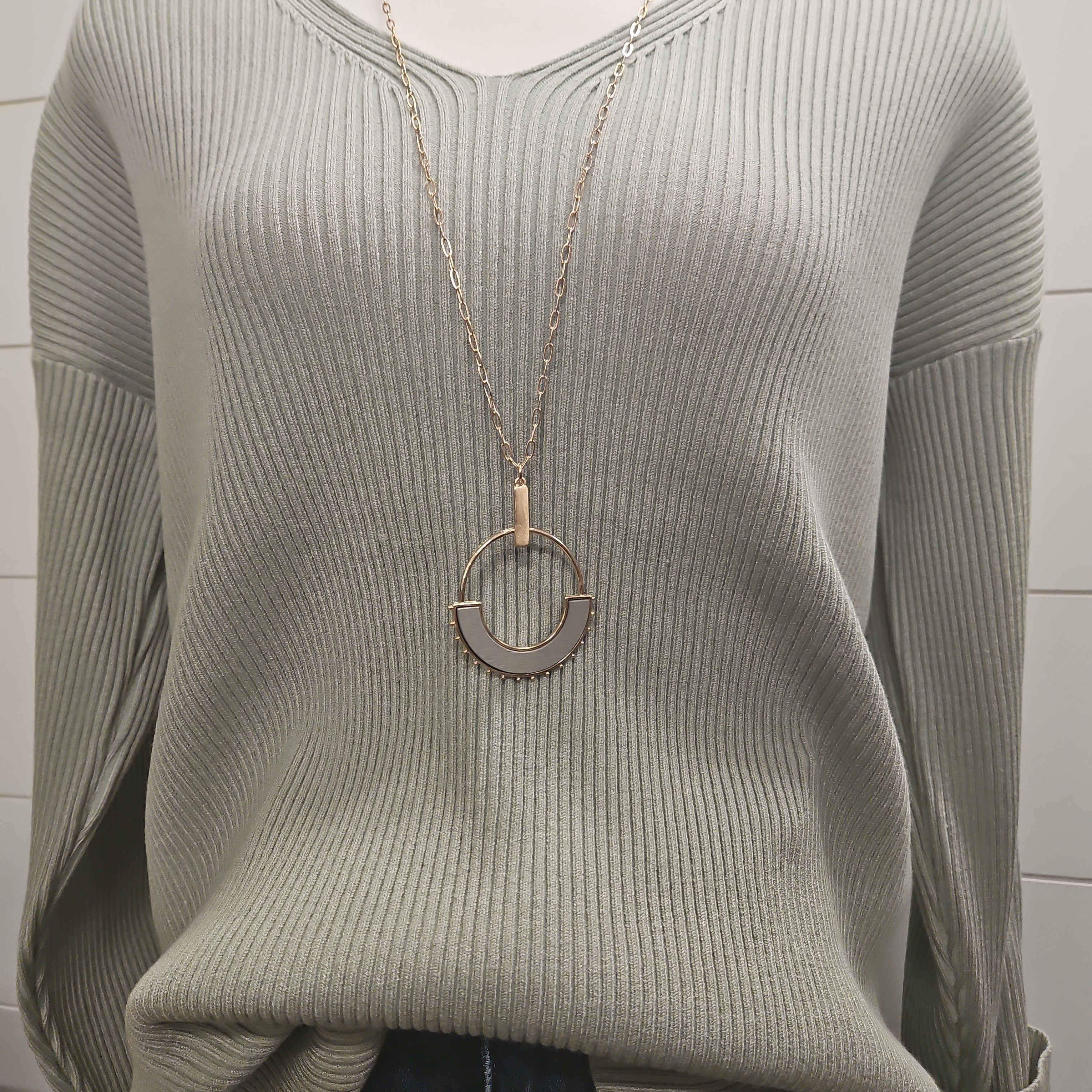 Grey Wood Necklace Jewelry- Necklace WHAT'S HOT