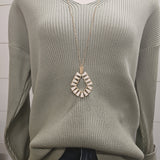 Natural Wood Geometric Necklace Jewelry- Necklace WHAT'S HOT