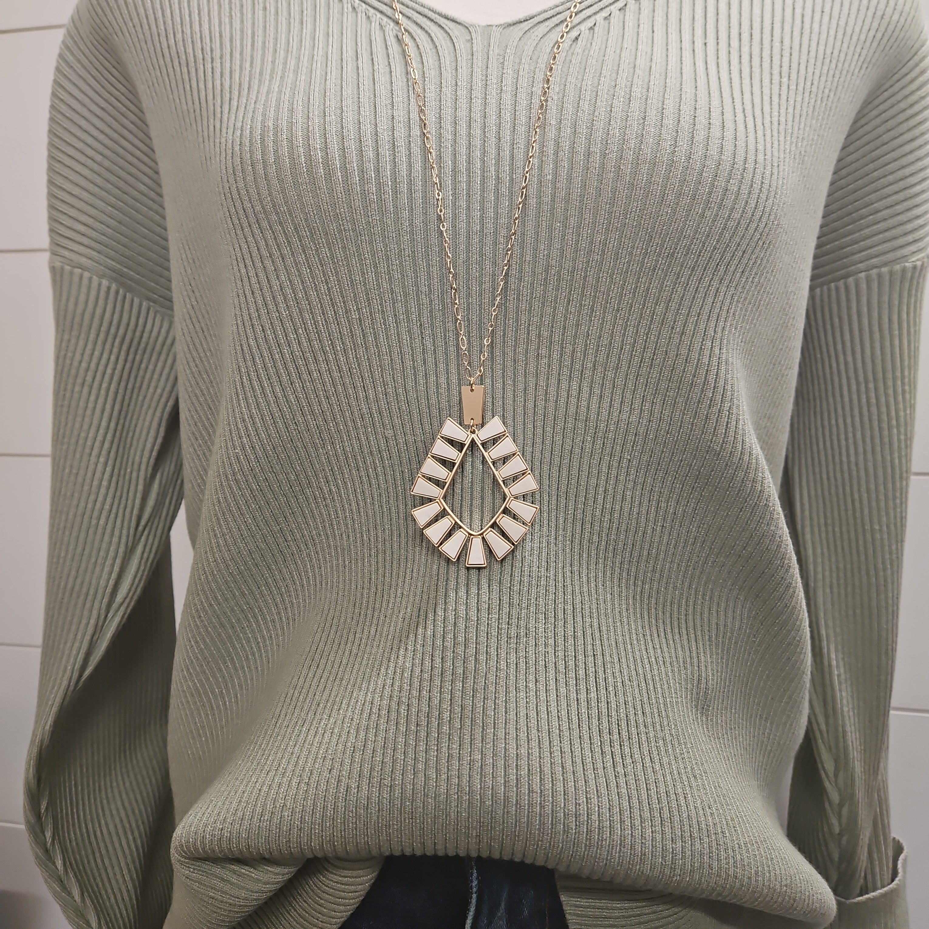 Natural Wood Geometric Necklace Jewelry- Necklace WHAT'S HOT
