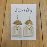 Cream Arch Dangles Jewelry - Earrings Timber & Clay