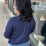 Navy Malibu Top Tops- Sweatshirts DEAR SCARLETT