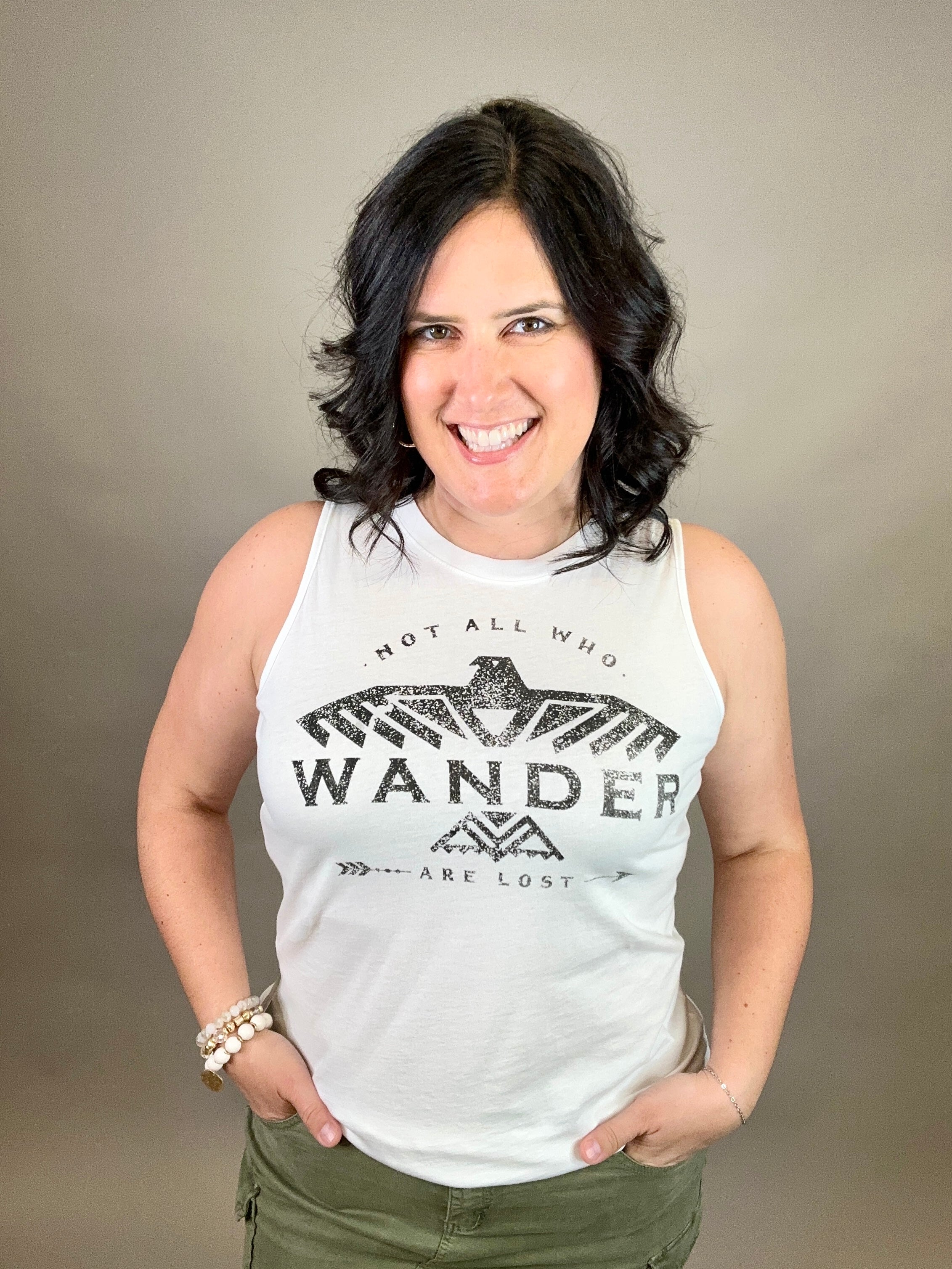 White Wander Tank Tops- Tanks HRT and LUV