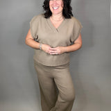 Mocha Wide Leg Sweater Pants