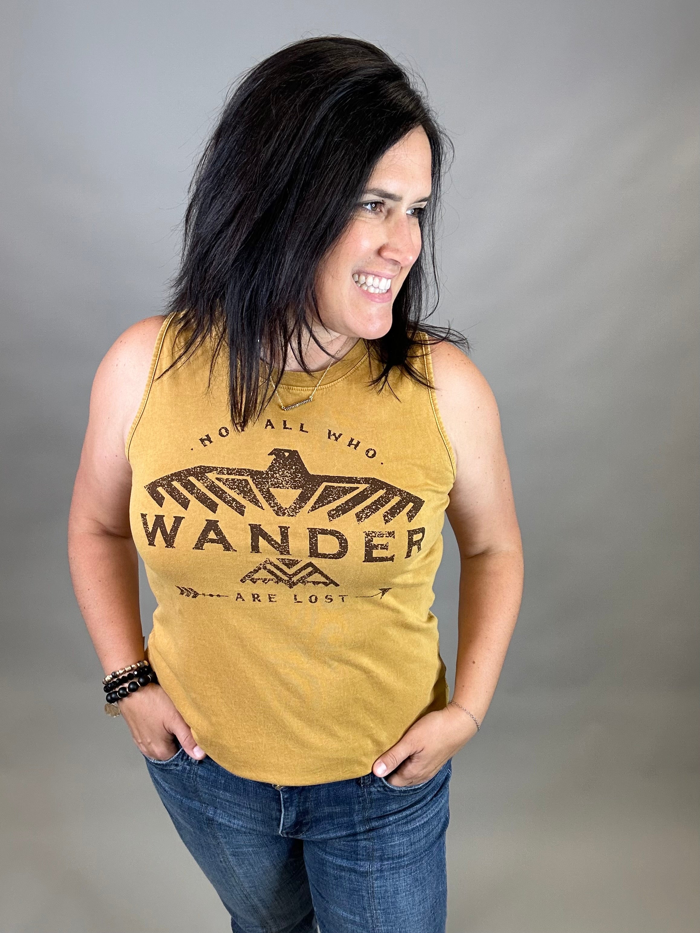 Mineral Mustard Wander Tank Tops- Tanks HRT and LUV