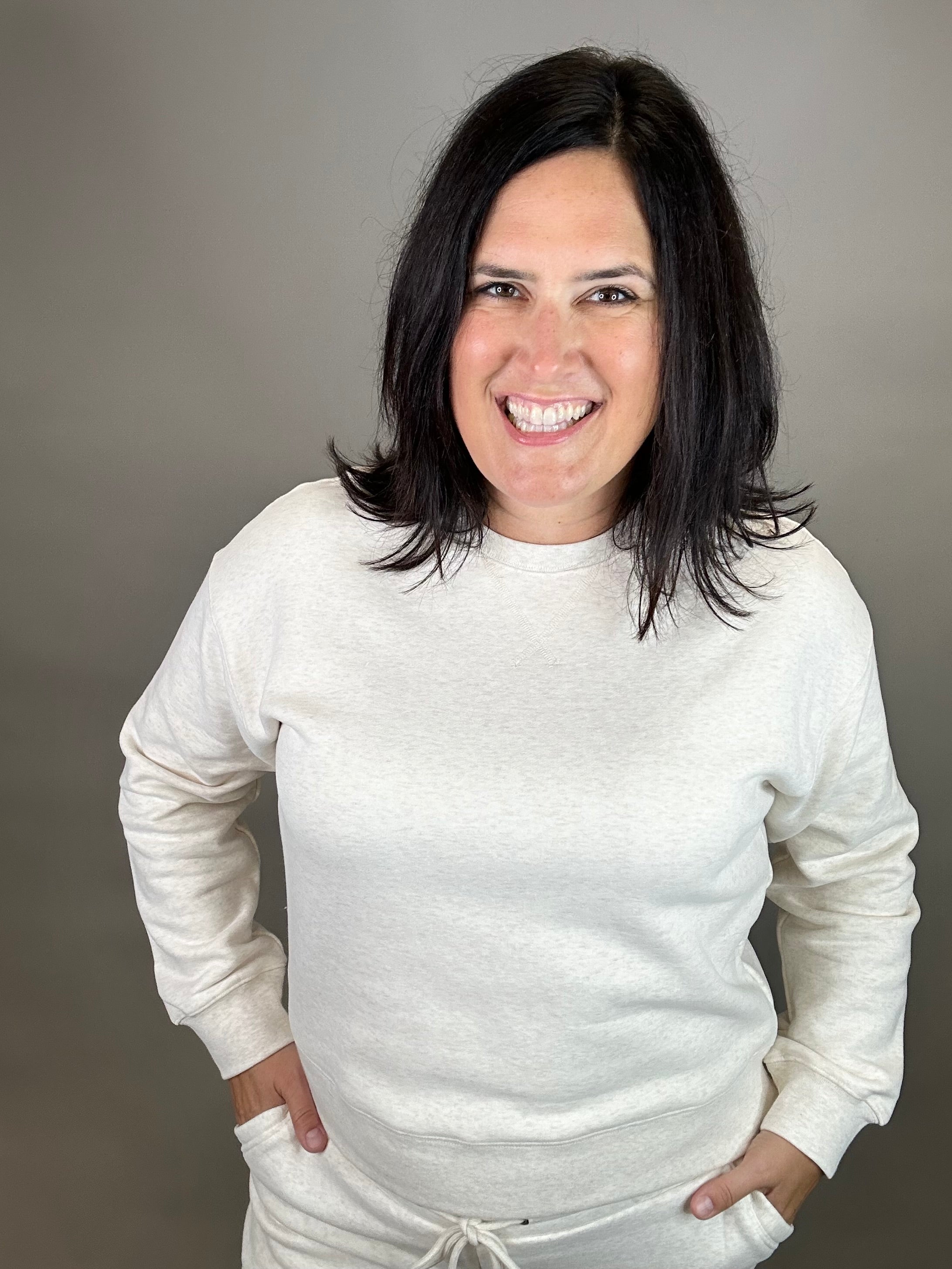 Heather Oatmeal Serenity Sweatshirt Top- Sweatshirt THREAD & SUPPLY