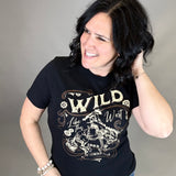 Black Wild West Graphic T Top - Tee Bou Tee Que Closet