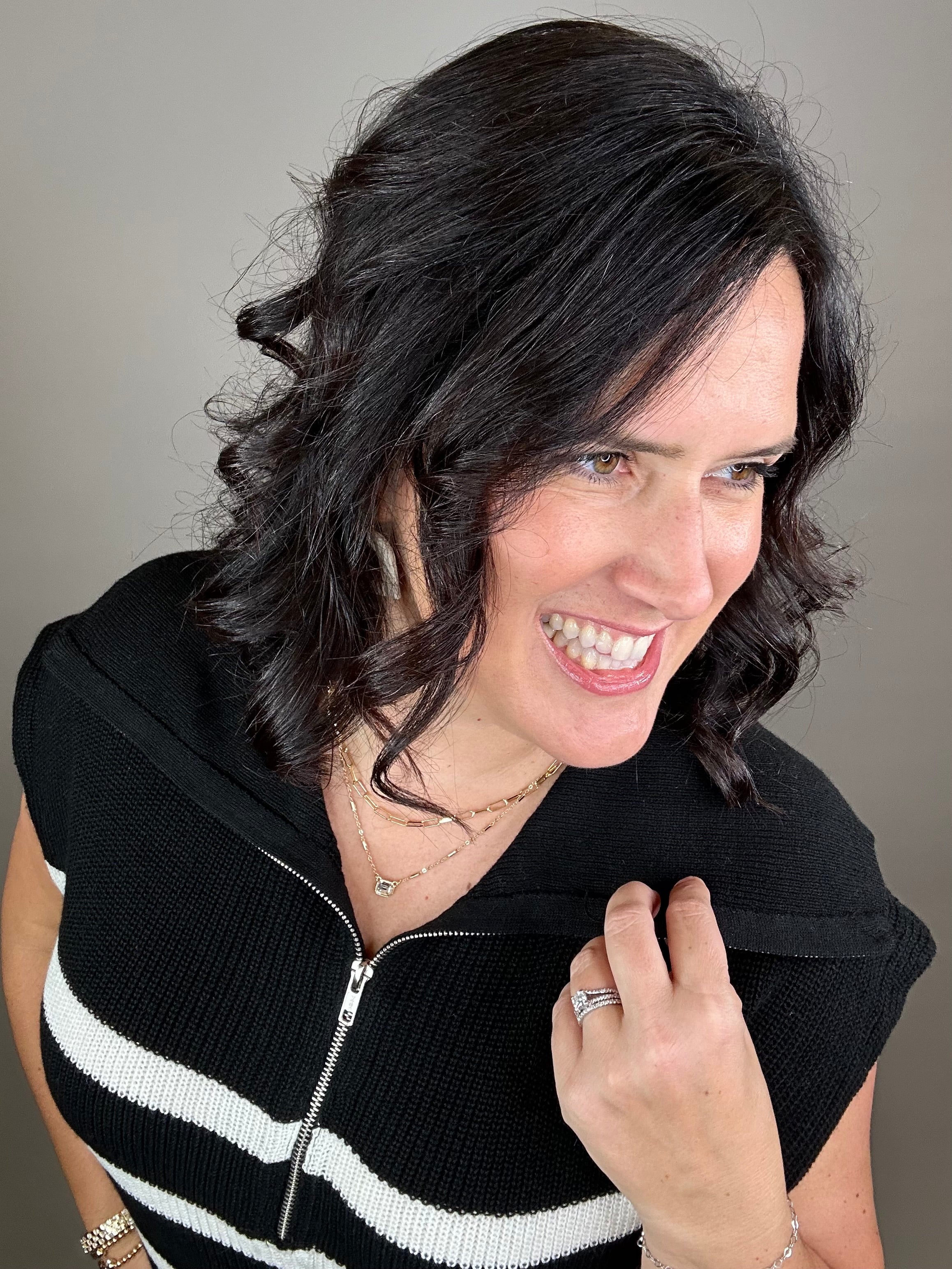 Noir Blanc Stella Sweater Top - Sweater THREAD & SUPPLY