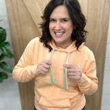 Peach Multi Draw Cord Hoodie Top - Sweatshirt LAKEGIRL