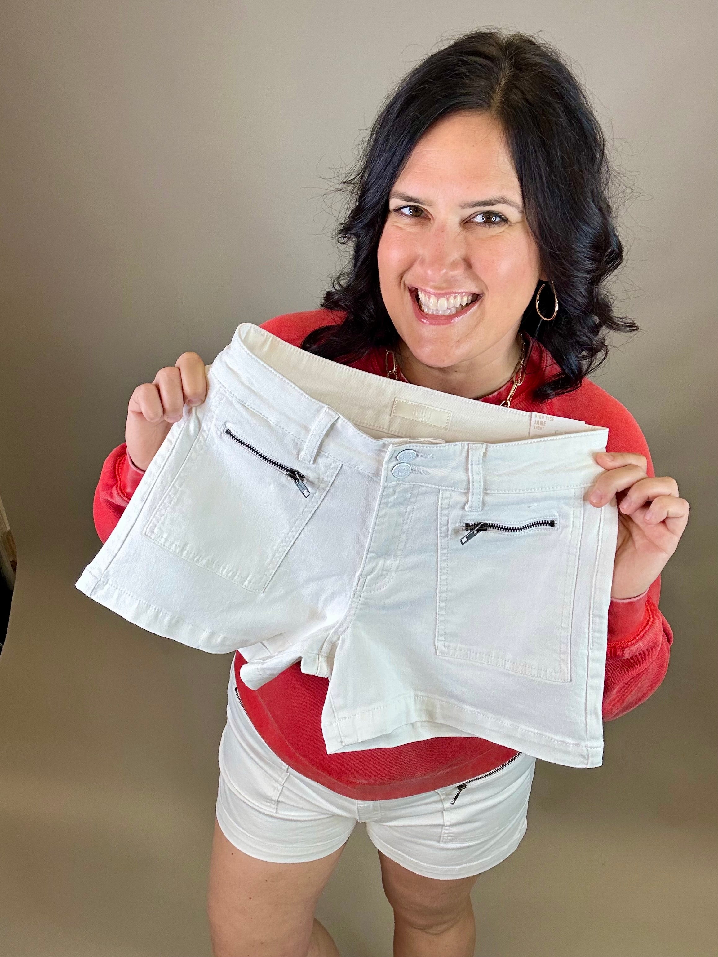 Optic White Jane Shorts Bottoms - Shorts KUT FROM THE KLOTH