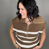 Brown Ivory Stella Sweater Top - Sweater THREAD & SUPPLY