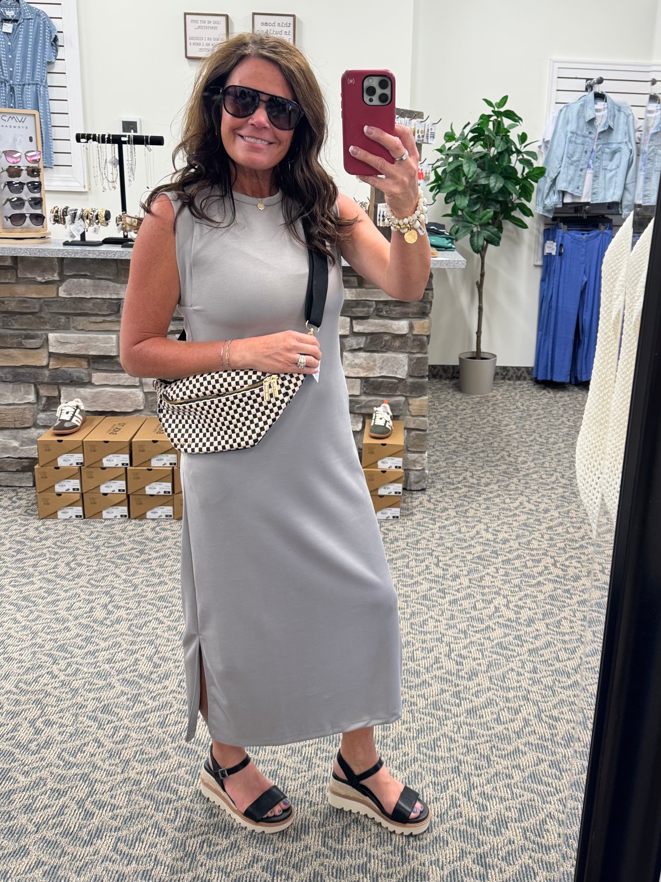 Ash Round Neck Maxi Dress