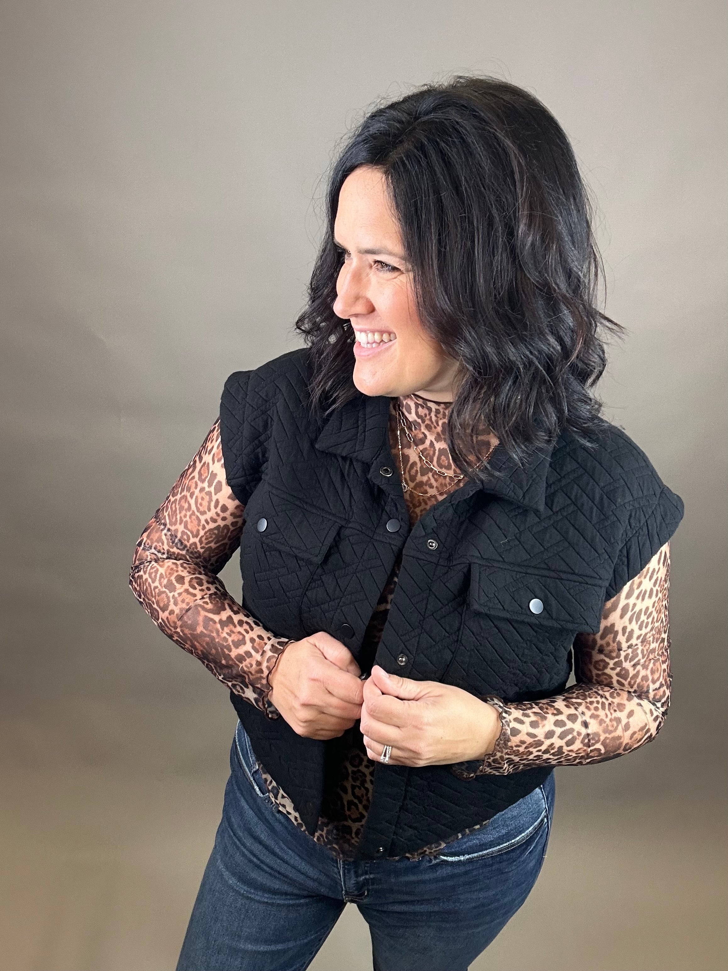 Leopard Lace Top Tops- Blouses WISHLIST