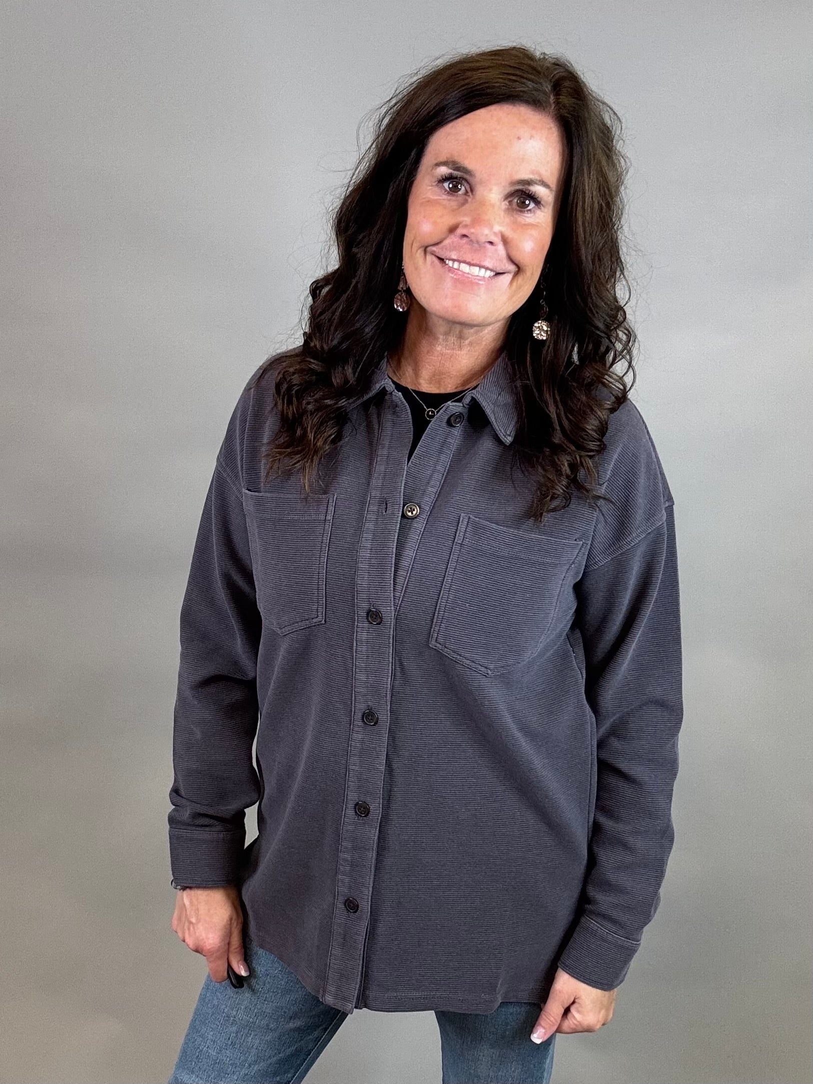 Warm Charcoal Brooke Jacket Outerwear- Jackets THREAD & SUPPLY