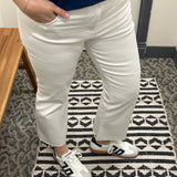 Kelsey Optic White High Rise Ankle Flare Jeans Bottom- Pants KUT FROM THE KLOTH