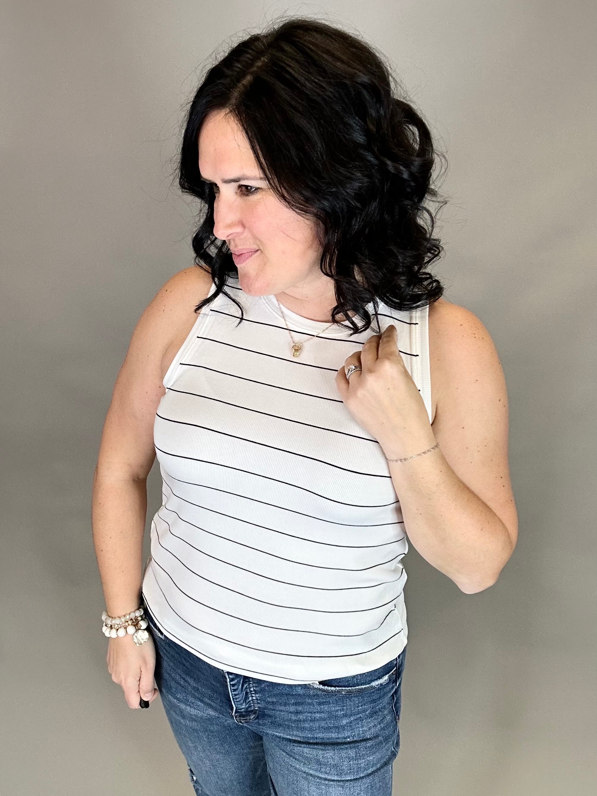 White Black Sinclair Tank Tops- Tanks THREAD & SUPPLY