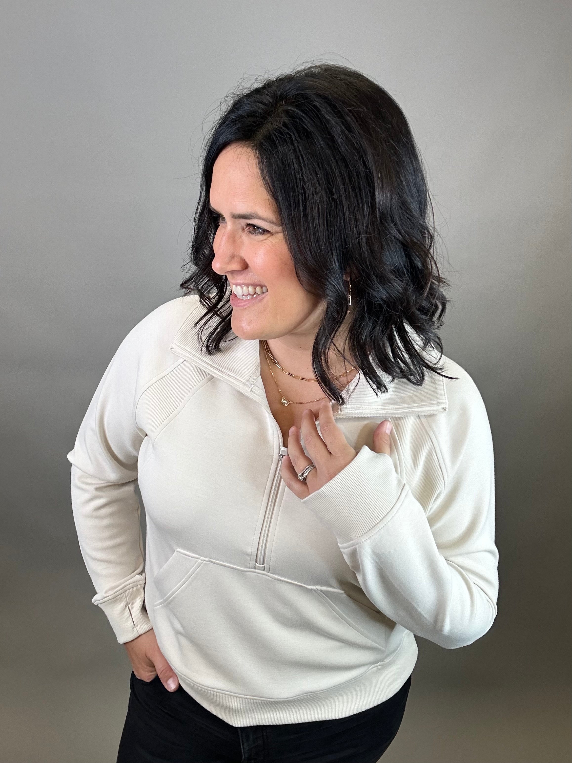 Limestone Caroline Pullover Top - Sweatshirt THREAD & SUPPLY