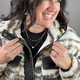 White Brown Leona Jacket