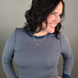 Navy Ivory Stacy Top