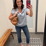 Slate Scuba Half Zip Top Tops- Tees WISHLIST