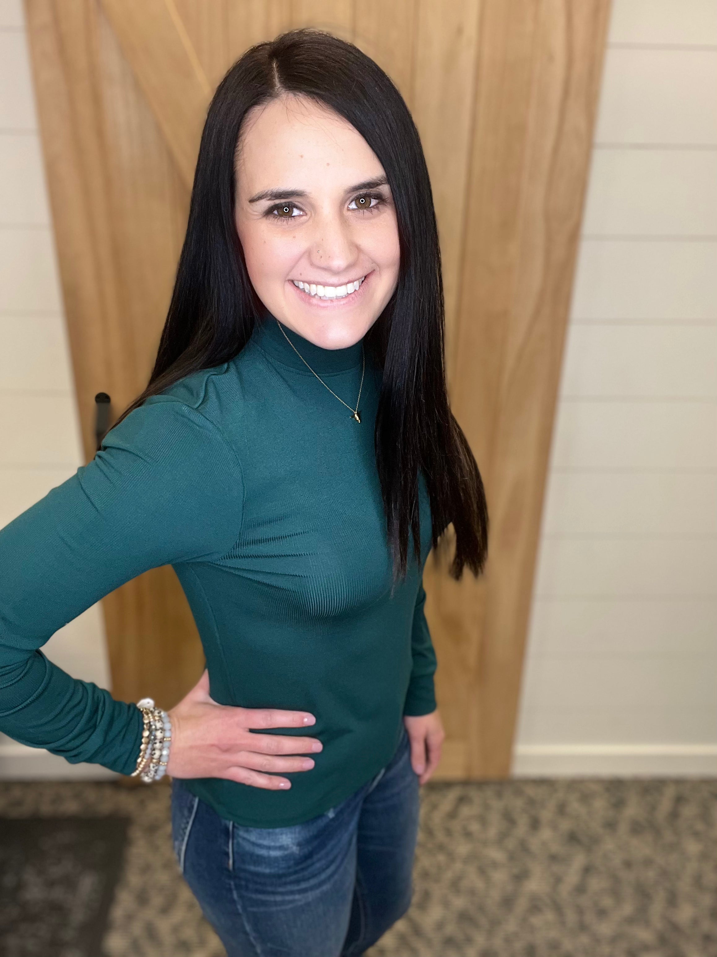 Evergreen Ribbed Liz Top Top - Tee THREAD & SUPPLY