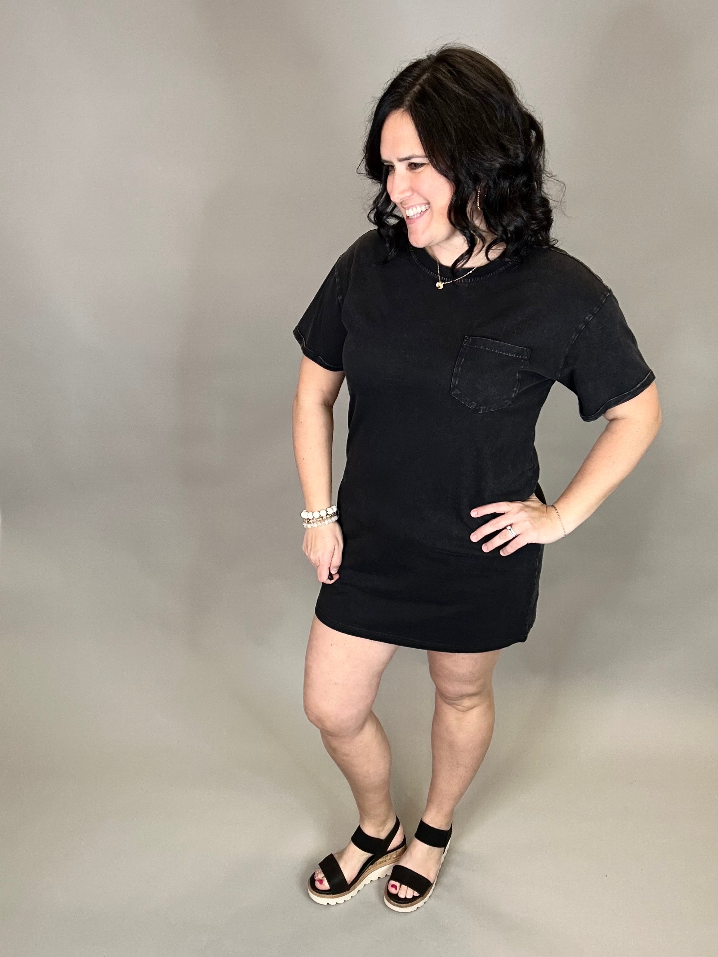 Black Kick Back Dress Dresses THREAD & SUPPLY