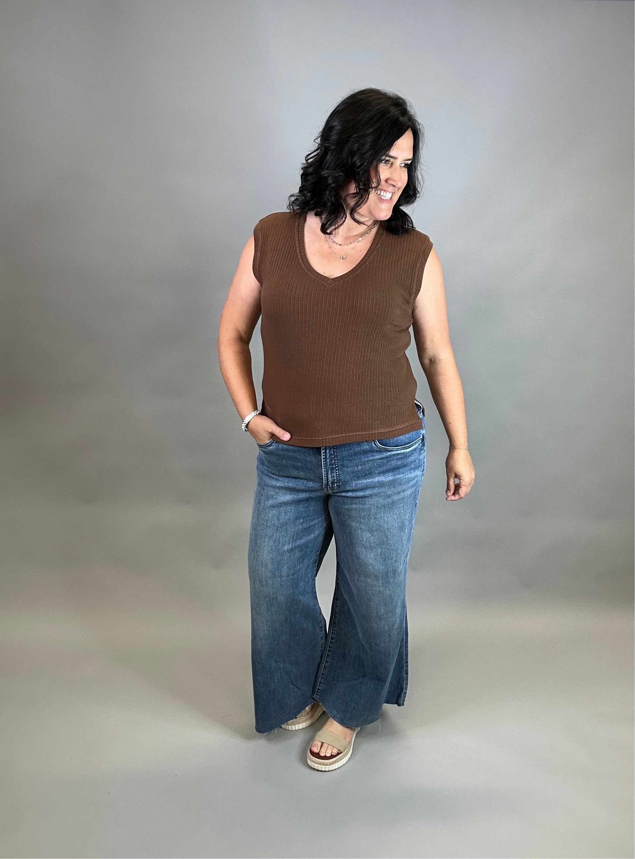 Brown Misty Top Tops- Blouses THREAD & SUPPLY