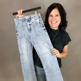 Ankle Flare Patch Pocket Jeans Bottom- Pants RISEN
