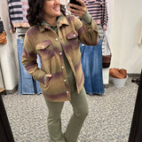 Eggplant Ombre Tullis Shacket Outerwear - Shacket THREAD & SUPPLY