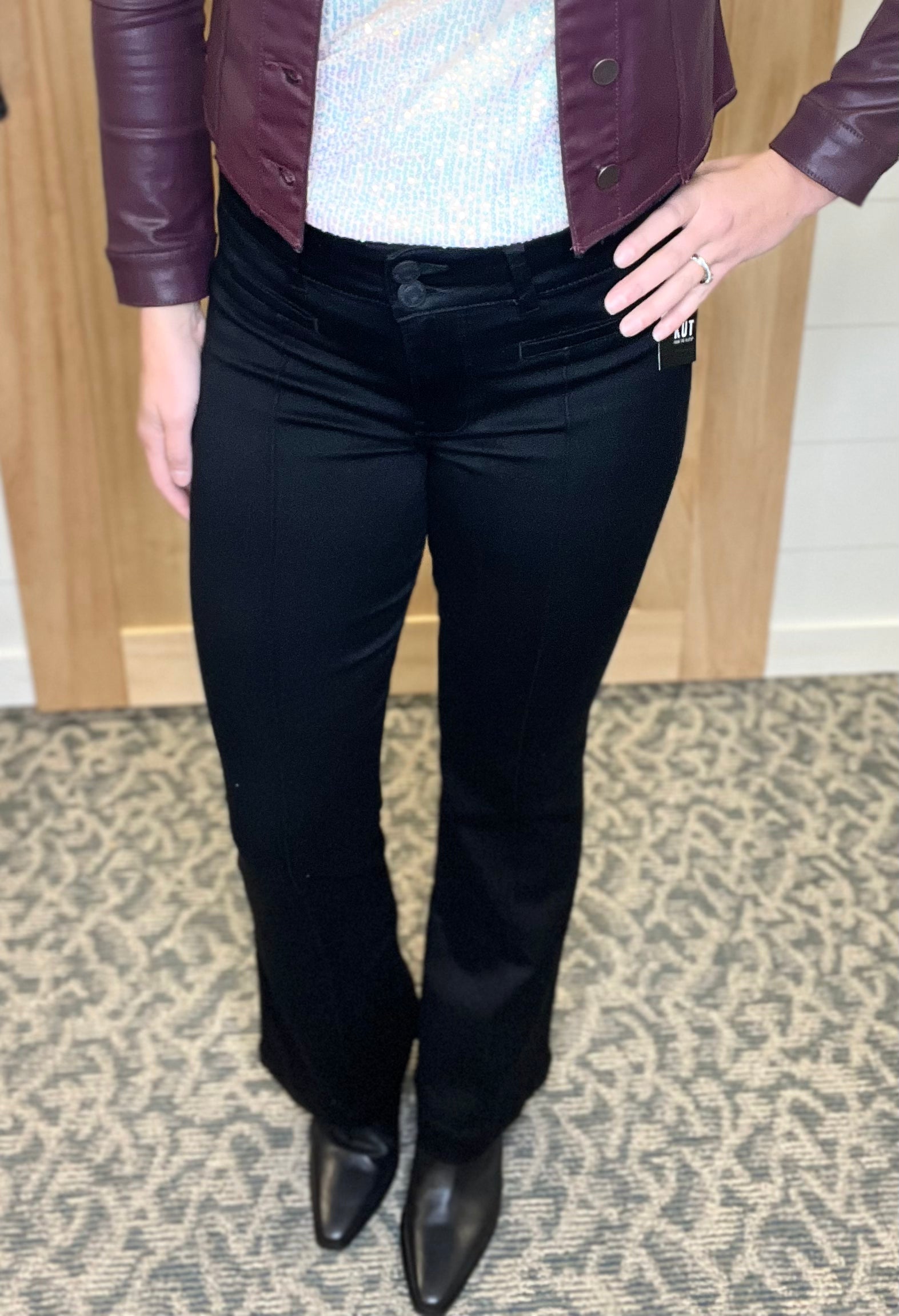 Black Ana High Rise Flare (KUT) jeans KUT FROM THE KLOTH