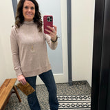 Mocha Mockneck Sweater Top - Sweater BE COOL