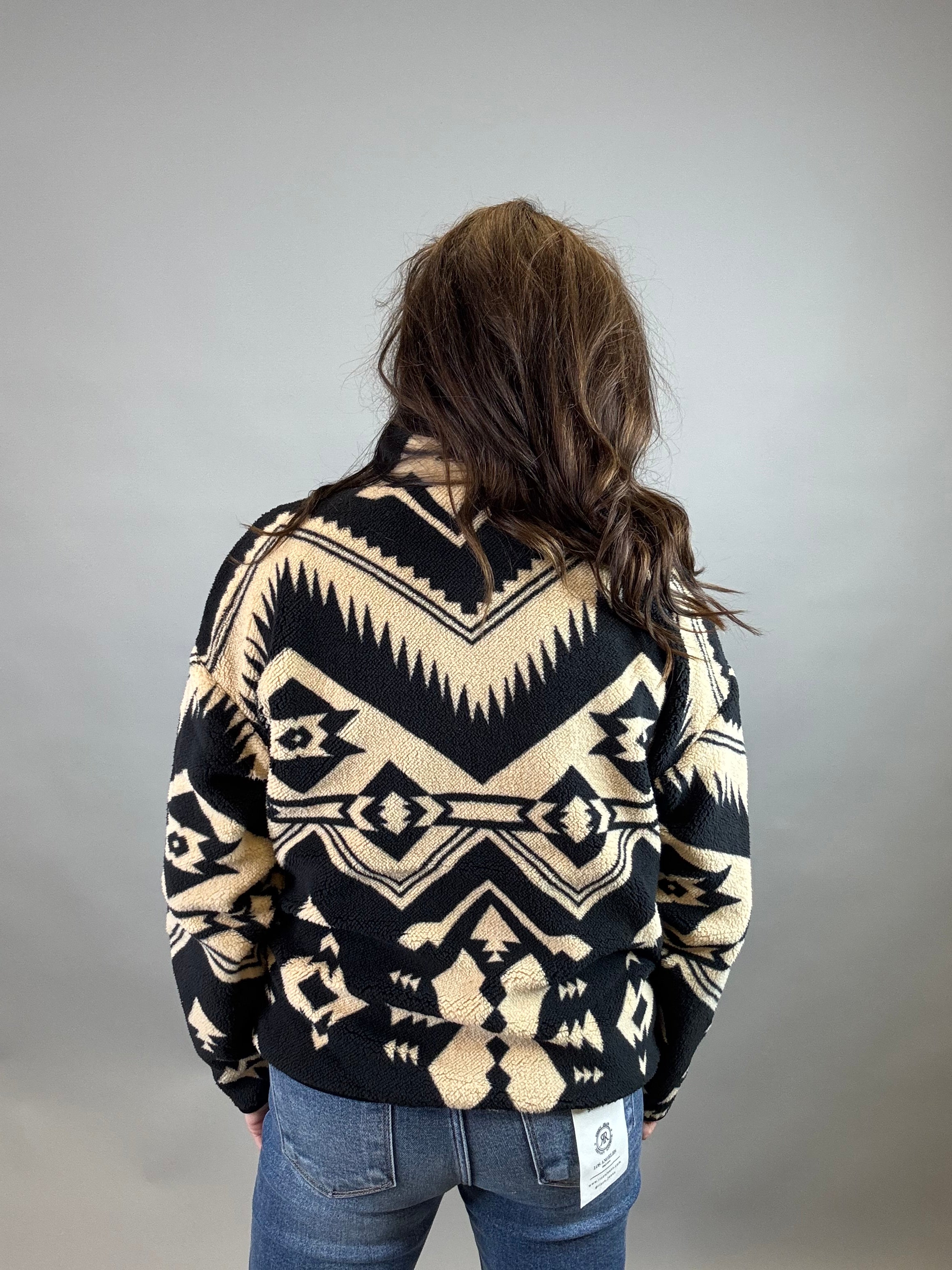 Black Aztec Canyon Jacket Outerwear- Jackets THREAD & SUPPLY