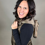 Hazelnut Long Quilted Vest Outerwear - Vest Anorak
