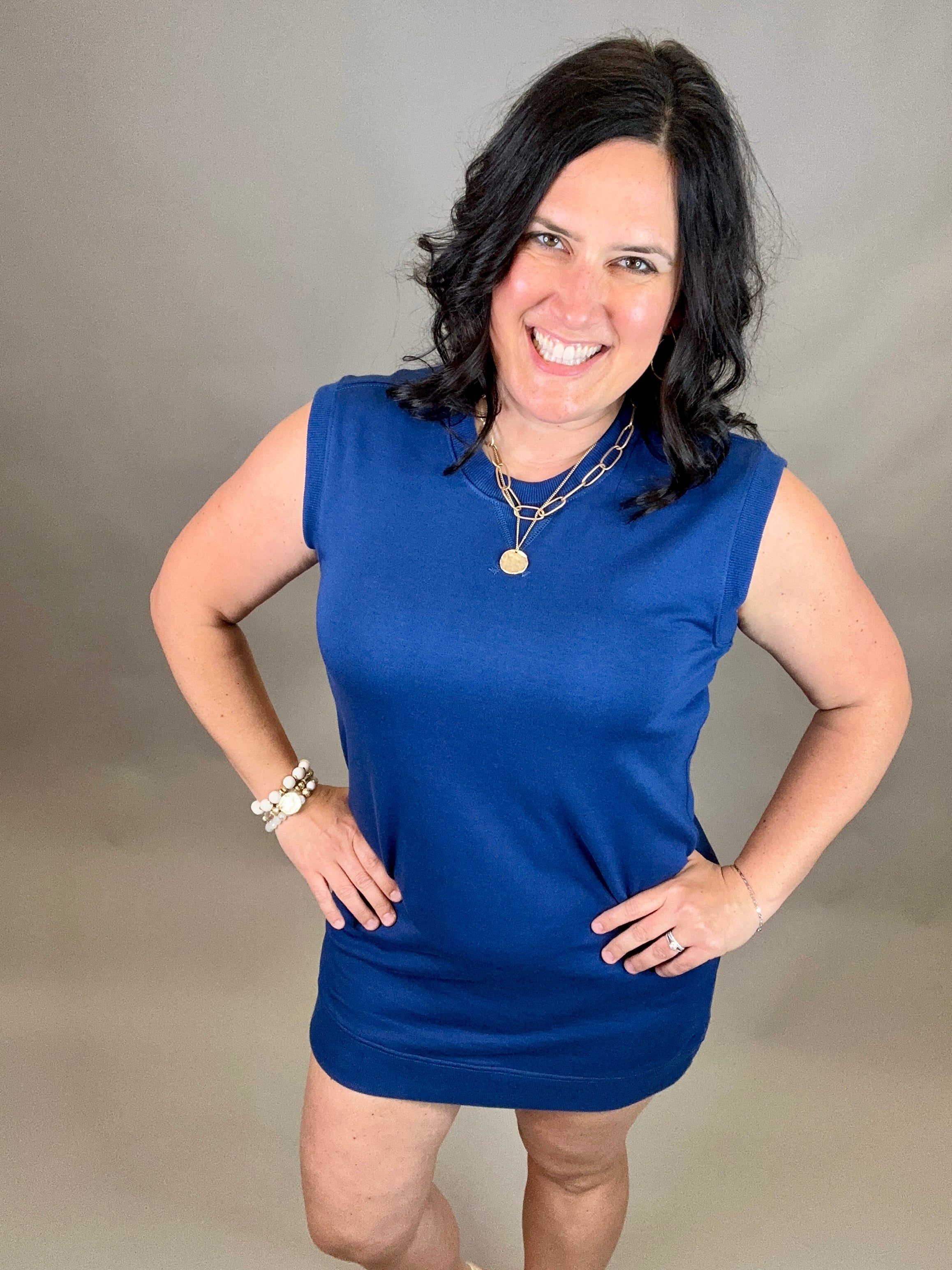 Navy Peony Paulie Dress Dresses THREAD & SUPPLY