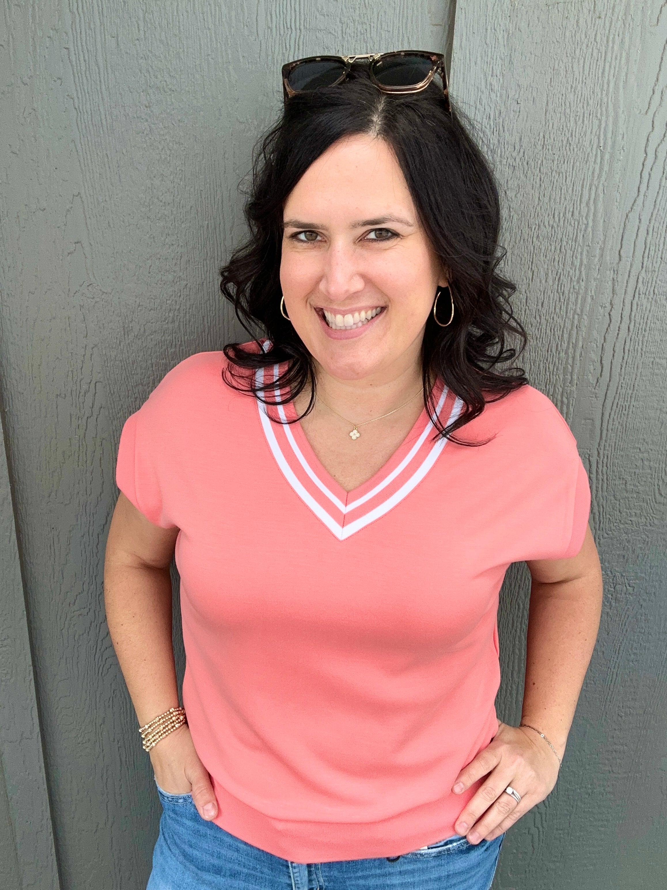 Coral Varsity Rhonda Top Top - Tee THREAD & SUPPLY