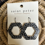Black & White Hexy Earrings Jewelry - Earrings St. Peter Hardware