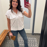 Red Navy Lydia Shirt Tops - Button Ups THREAD & SUPPLY