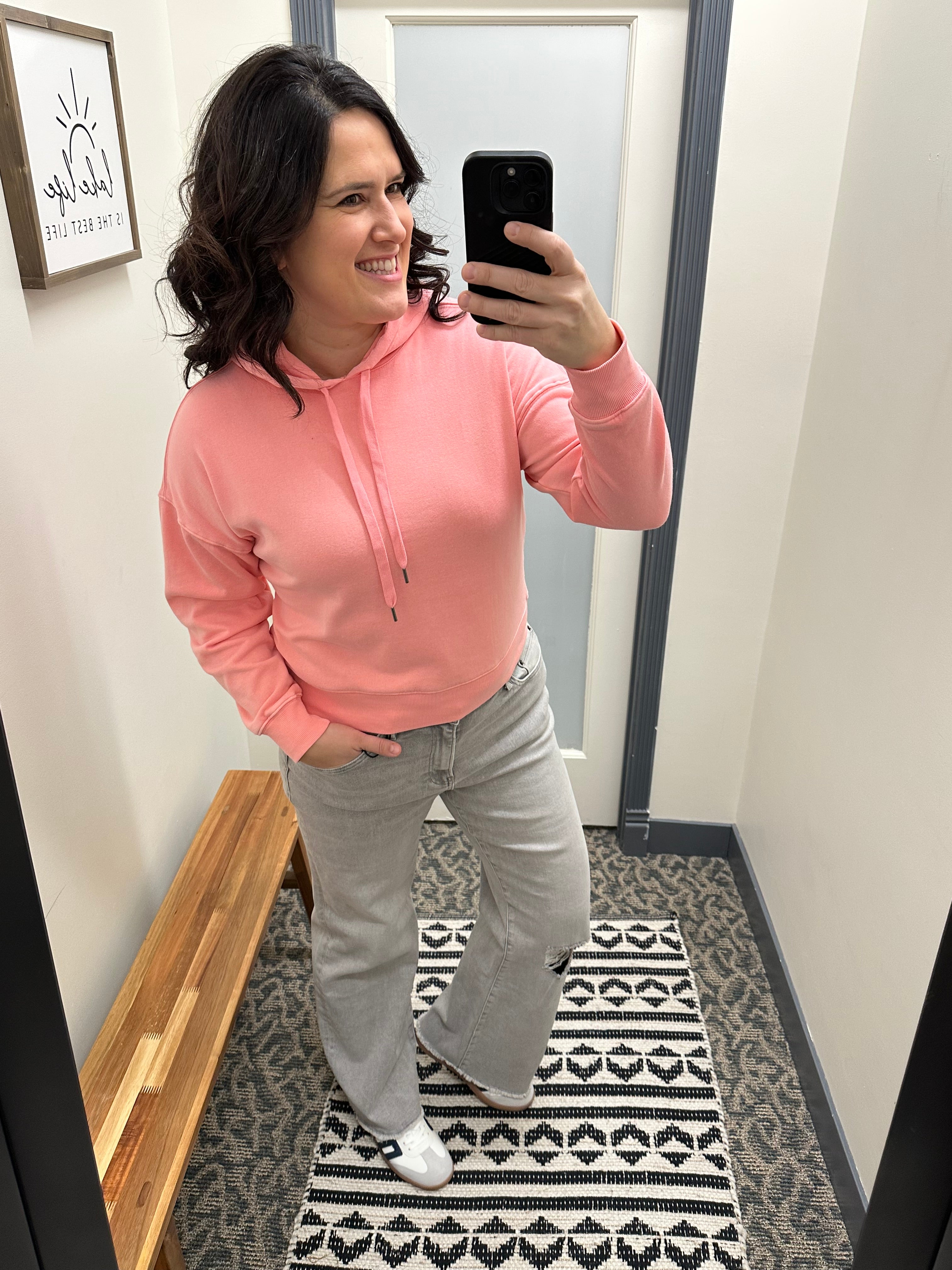Gunmetal Grey Wide Leg Jeans Bottoms - Pants MICA DENIM