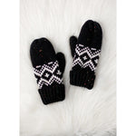Black & Speckled Mittens Accessories- Mittens PANACHE